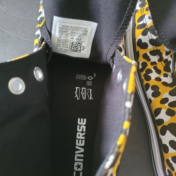 CONVERSE Chuck All Star NIB High Yellow Cheetah Sneaker Fabric Size 9 Unused - Picture 9 of 12